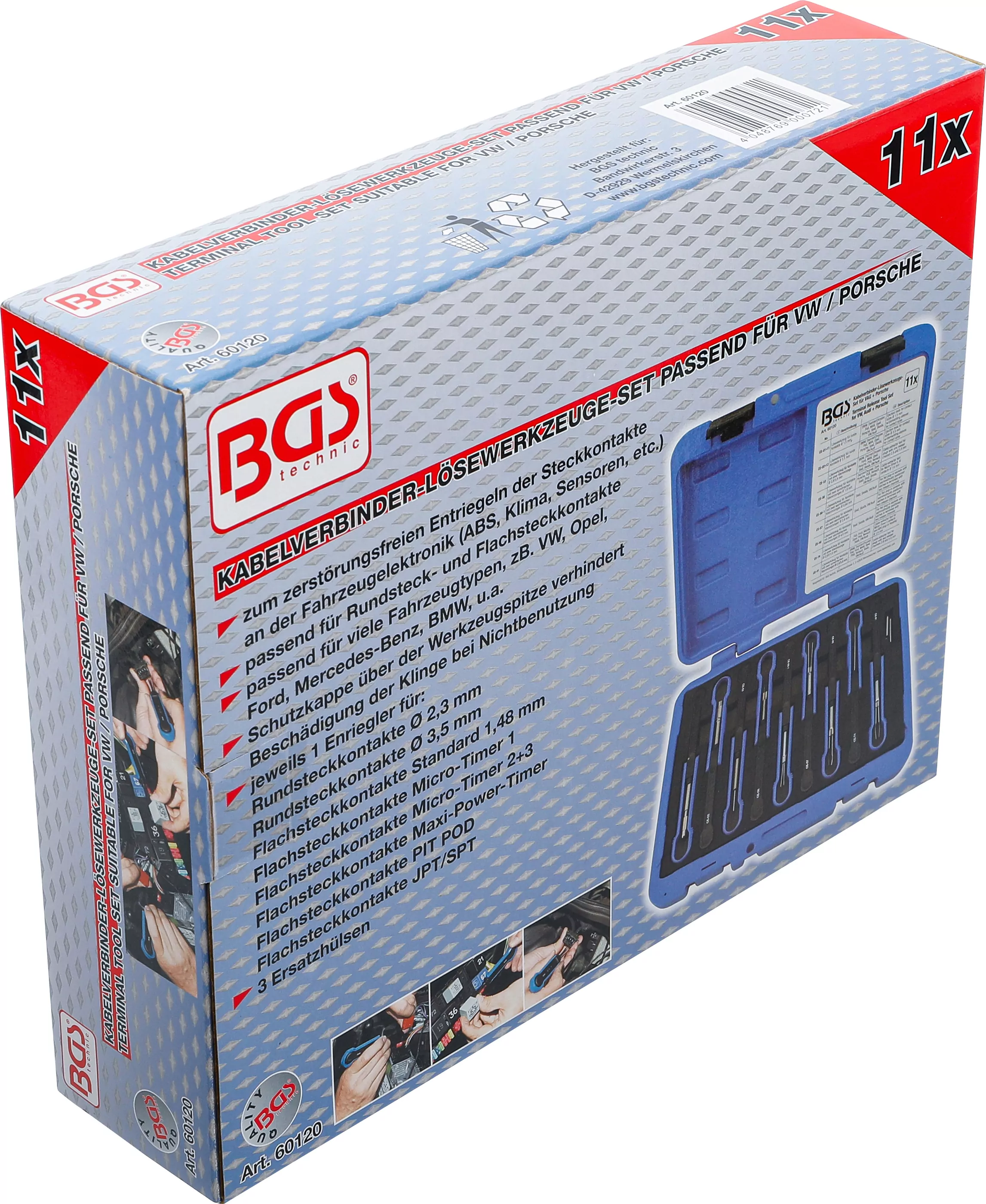 Kabelverbinder-Lösewerkzeug-Satz | für VAG, Porsche | 11-tlg.
