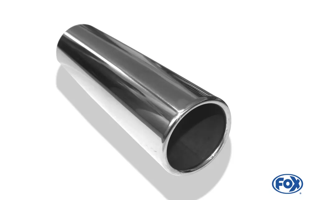 Anschweißendrohr Typ 12  Ø 90 mm / Länge: 300 mm - rund / eingerollt / gerade / ohne Absorber