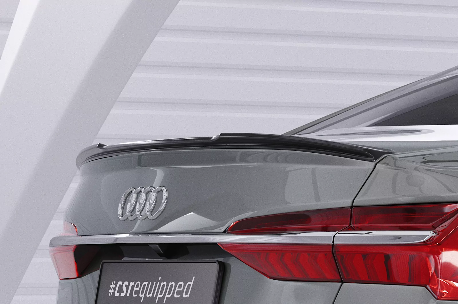 Heckflügel mit ABE für Audi A6 C8 (Typ 4K/F2) Limousine HF015 Schwarz Strukturiert