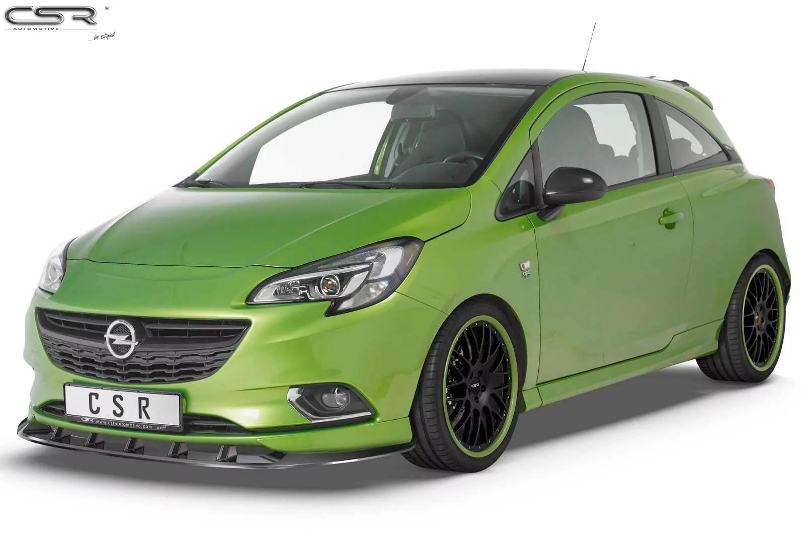 Cup-Spoilerlippe mit ABE für Opel Corsa E OPC-Line CSR- Lackierfreundlich (schwarz matt)