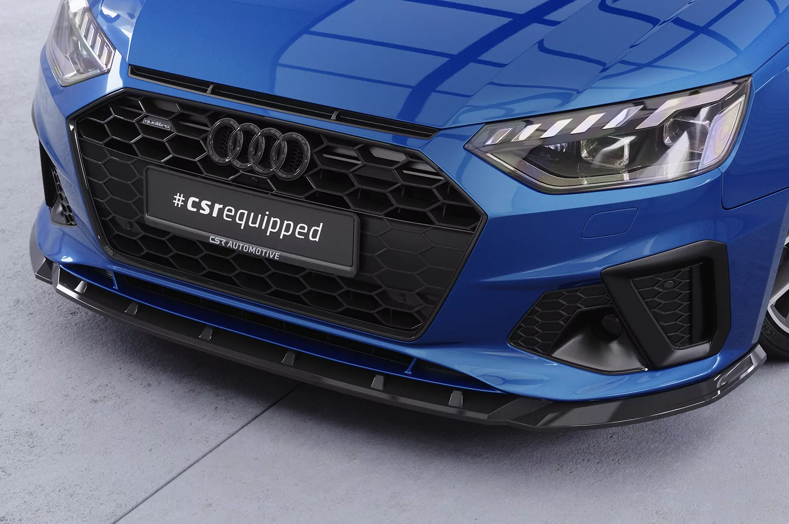 Cup-Spoilerlippe mit ABE für Audi A4 / S4 B9 (8W) CSL561 Schwarz Strukturiert