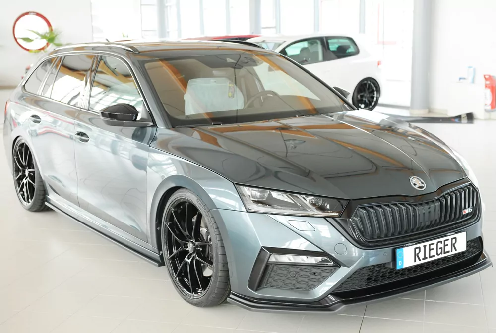 Rieger Seitenschweller rechts ansatz matt schwarz für Skoda Octavia RS (NX) Lim. 08.24- (ab Facelift/PV)