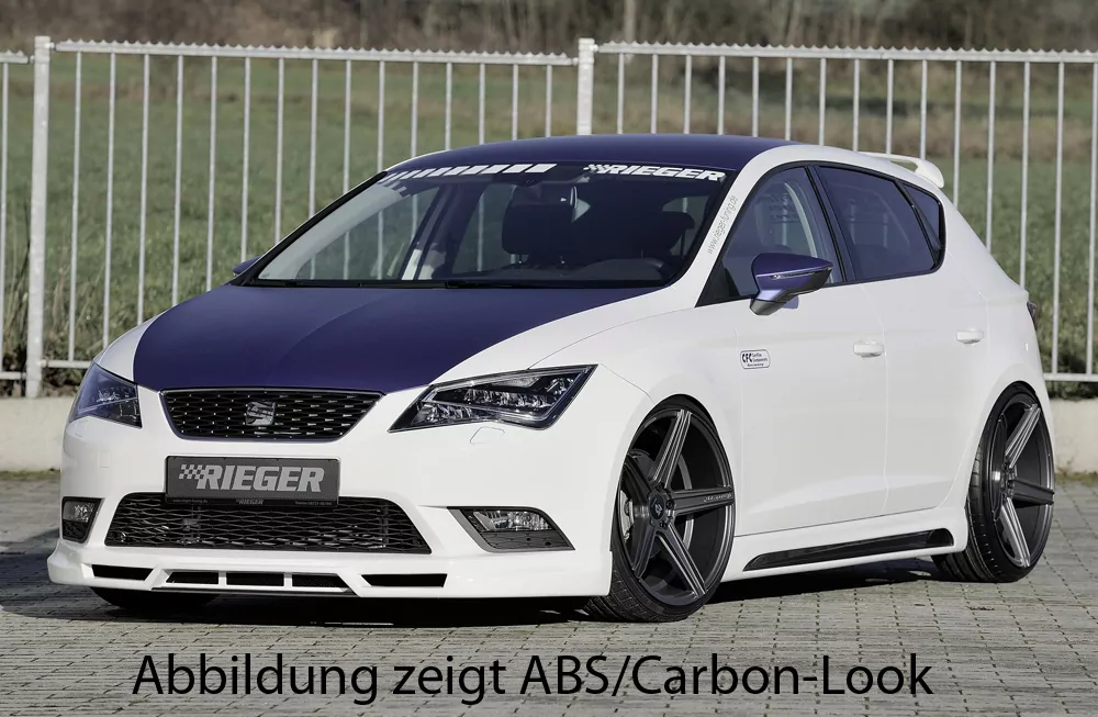 Rieger Seitenschweller links  matt schwarz für Seat Leon FR (5F) 3-tür. (SC) 01.13-
