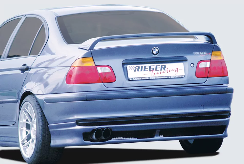 Rieger Heckansatz für BMW 3er E46 | Lim. 02.98-12.01 (bis Facelift) -> nicht für M-Technik, nicht für Faceliftmodelle!