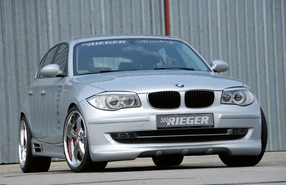Rieger Spoilerlippe für BMW 1er E87  (187 / 1K2/1K4) | 4-tür. 04.07-08.11 (ab Facelift) nicht M-Technik, für Facelift 04.07-