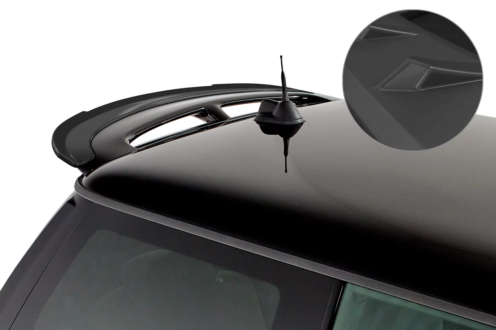 Heckflügel mit ABE für Mini R56 John Cooper Works Lackierfreundlich (schwarz matt)