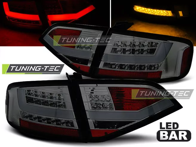Led Tail Lights Smoke Fits Audi A4 B8 08-11 Sedan