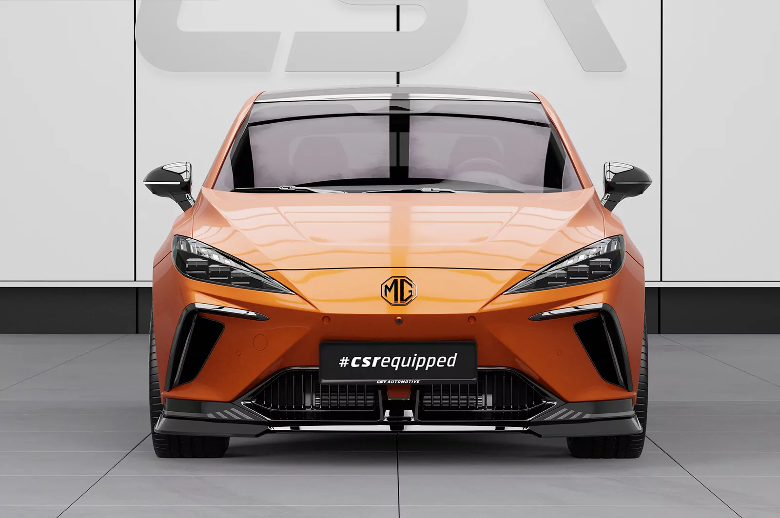 Cup-Spoilerlippe mit ABE für MG Mulan / 4 CSL826 Schwarz Strukturiert