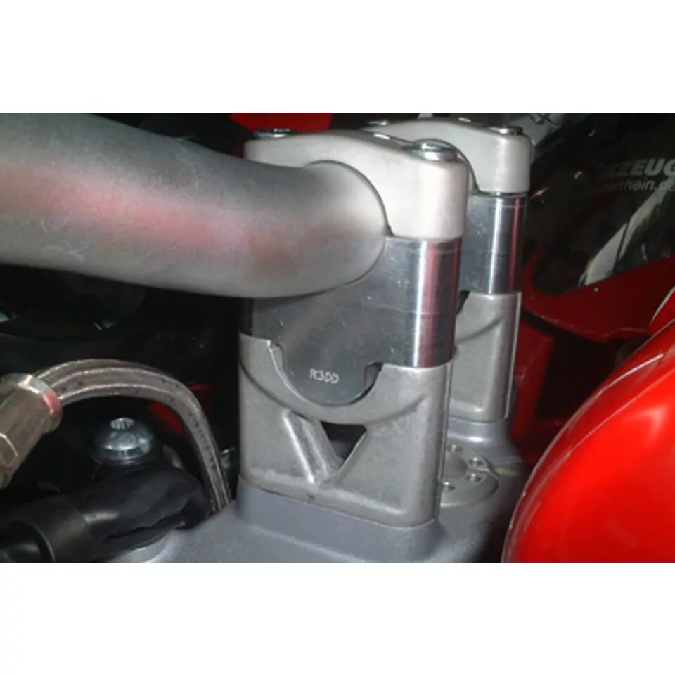 LSL Bar Mounts , Silver-Plate d +30mm , For Ducati With Ø28, 6mm Handlebars
