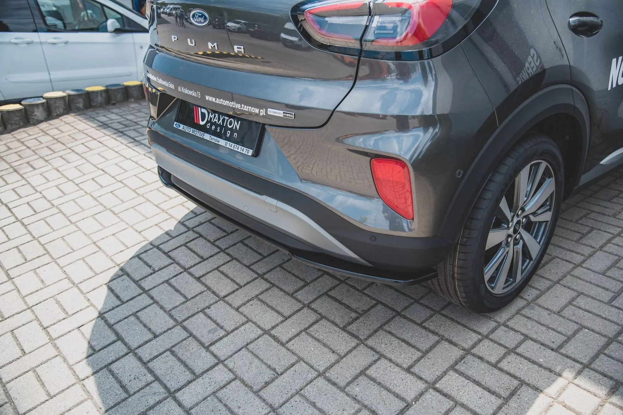 Mittlerer Diffusor Heck Ansatz Passend Für Ford Puma Schwarz Hochglanz