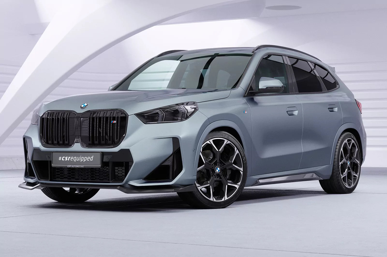 Cup-Spoilerlippe mit ABE für BMW X1 U11 M-Paket CSL777 Schwarz Strukturiert