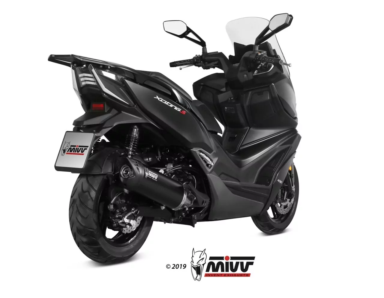 MIVV MOVER Edesltahl Schwarz Mit Kat KYMCO XCITING 400i S 2019 > 2020