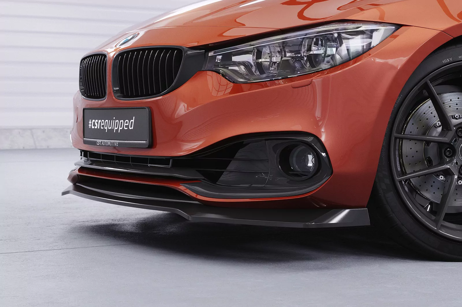 Cup-Spoilerlippe mit ABE für BMW 4er F36 Gran Coupe CSL781 Schwarz Strukturiert