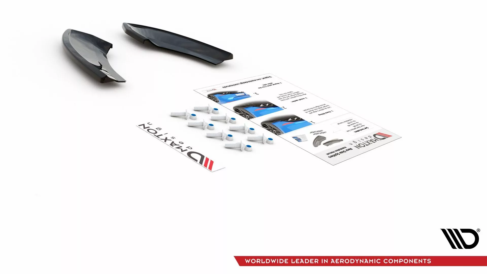 Heck Ansatz Flaps Diffusor Passend Für VW Golf 7 GTI TCR Schwarz Hochglanz