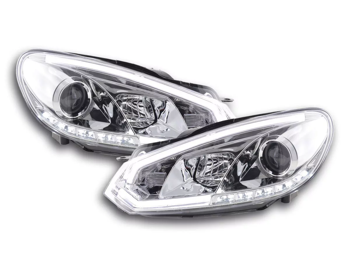 Scheinwerfer Set Daylight LED Tagfahrlicht VW Golf 6 Bj. 08-12 chrom