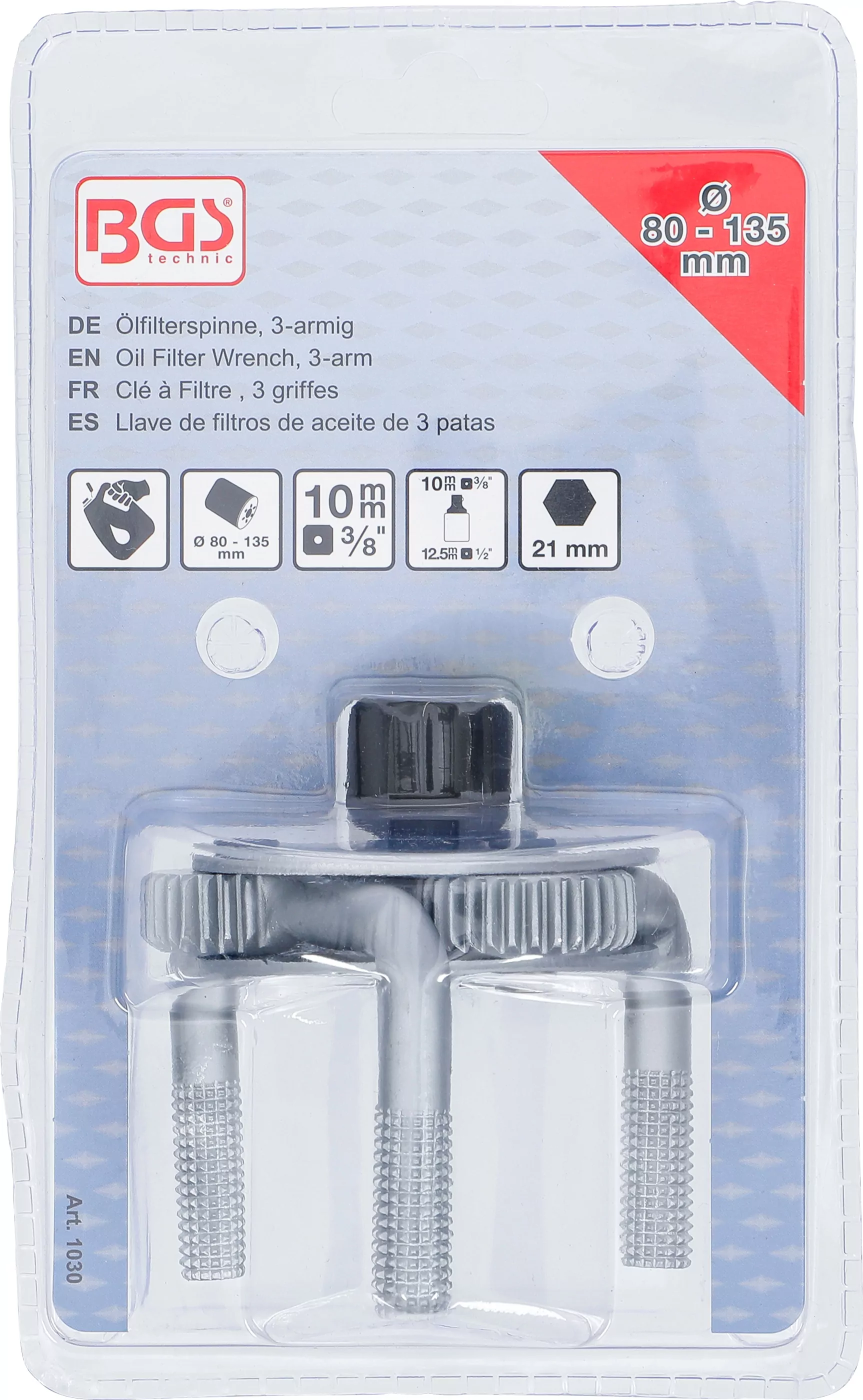 Ölfilterspinne, 3-armig | für Ölfilter Ø 80 - 135 mm