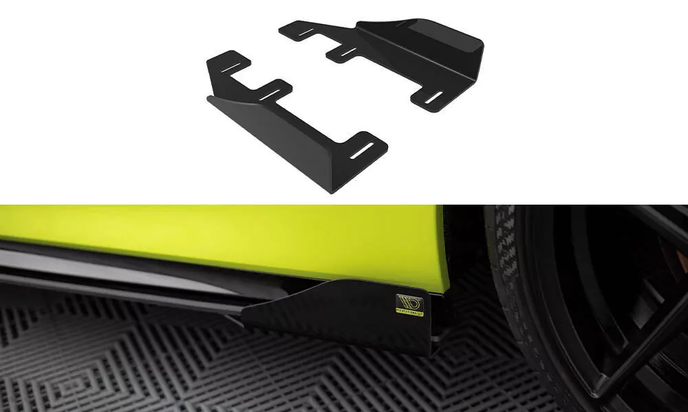 Seitenschweller Flaps Für BMW 1er M-Paket / M135i / 128ti F40 Schwarz Hochglanz