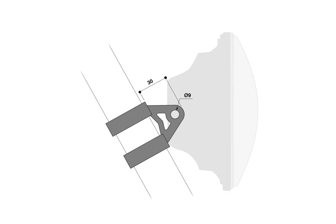 Barracuda HEADLIGHT BRACKET KIT Scheinwerferhalterung an Gabel mit Durchmesser 40 - 41 mm
