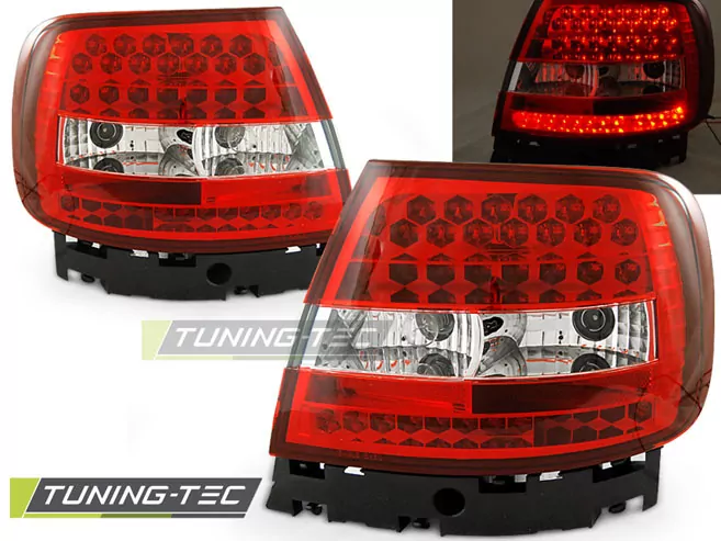 Led Tail Lights Red White Fits Audi A4 11.94-09.00