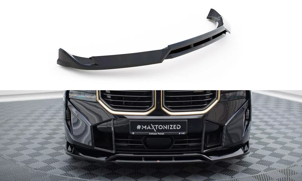 Front Ansatz V.1 Für BMW XM G09 Schwarz Hochglanz