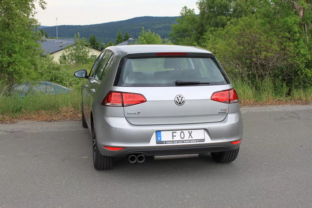 VW Golf VII - mit starrer Hinterachse  Endschalldämpfer einseitig - 2x80 Typ 25