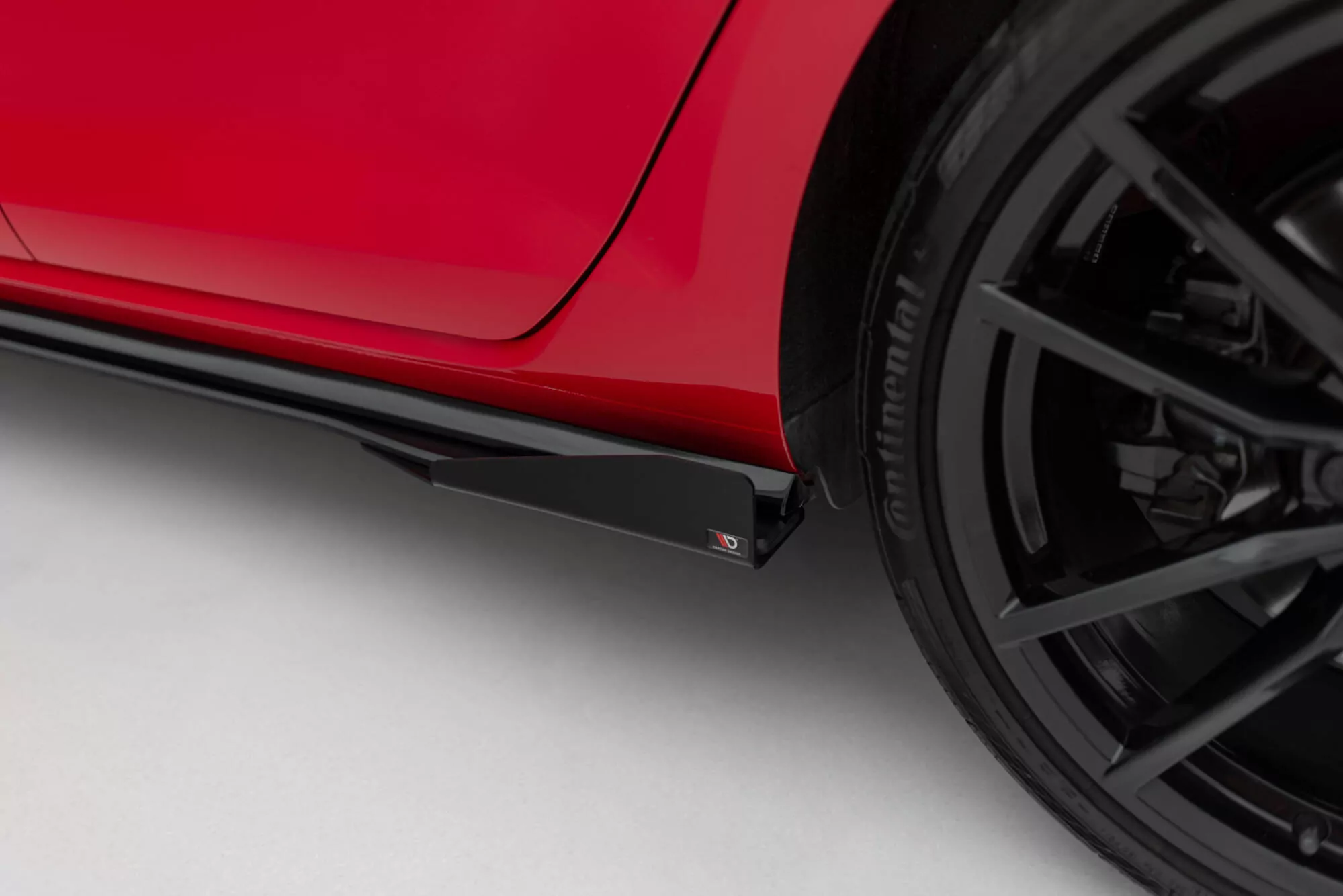 Robuste Racing Seitenschweller Ansatz Für Für + Flaps Volkswagen Golf R / R-Line Mk7 Facelift Schwarz Hochglanz