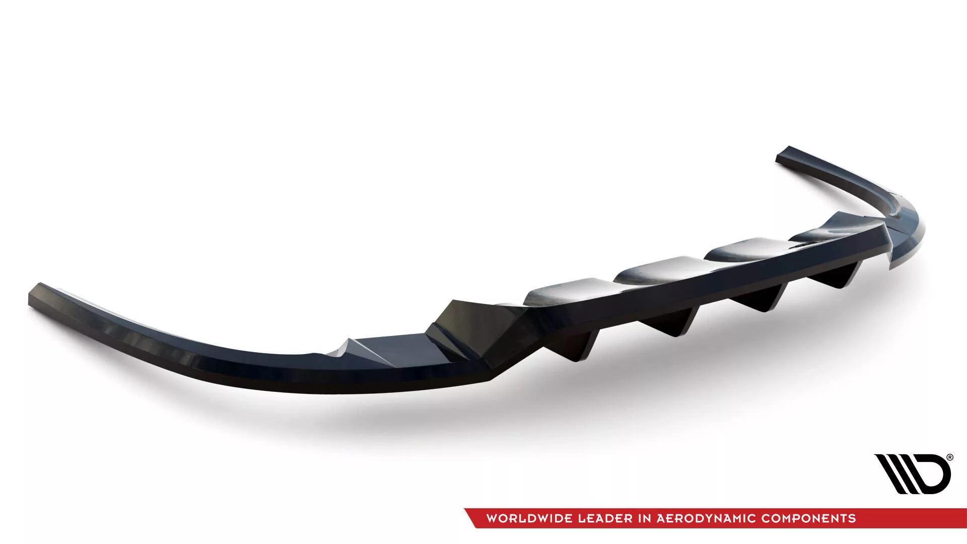 Hinten Splitter (mit Einem Vertikalem Balken) Ford Mondeo Kombi ST-Line Mk4 Facelift Schwarz Hochglanz