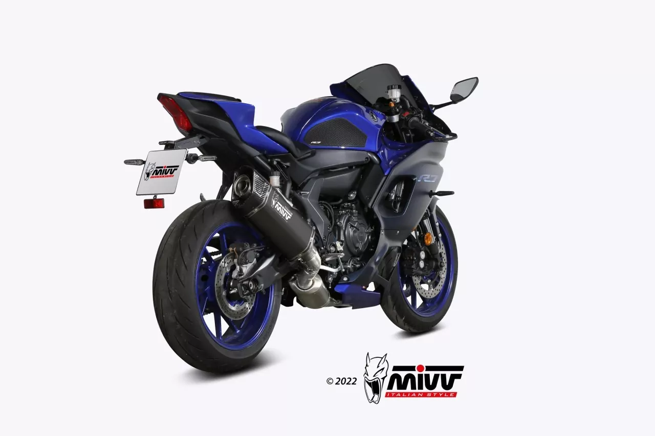 MIVV SR-1 Titan Schwarz Mit Carbonendkappe YAMAHA R7 22-24