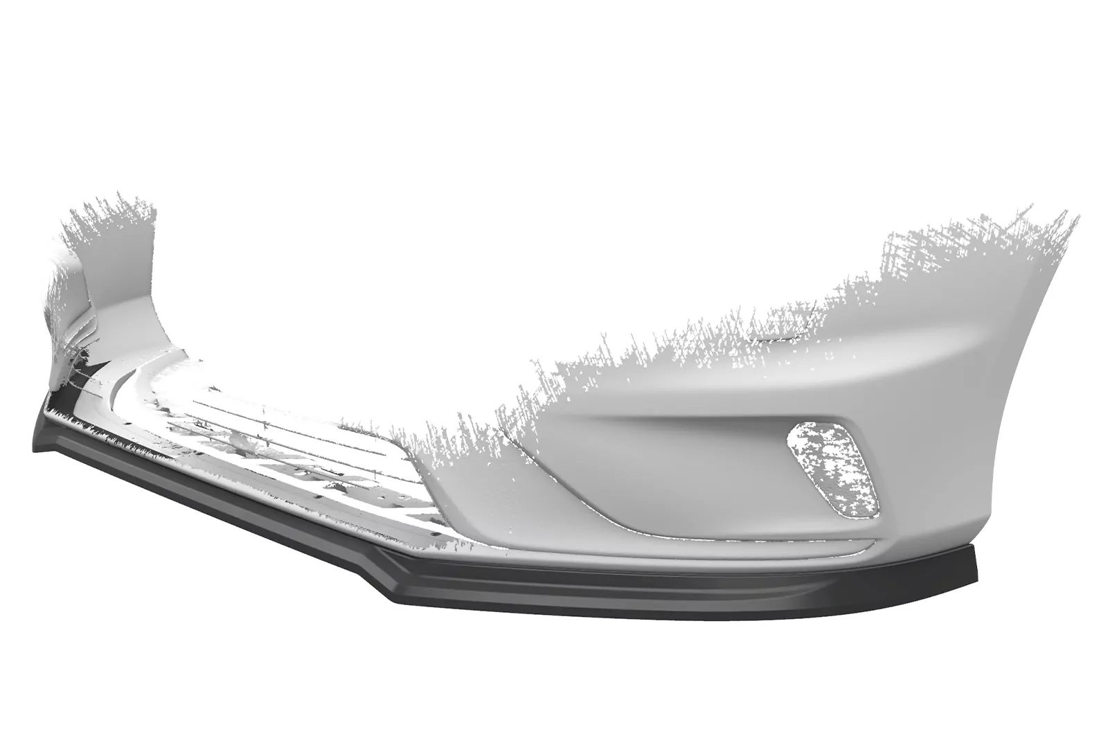 Cup-Spoilerlippe mit ABE für Volvo V40 R-Design CSL611 Schwarz Strukturiert