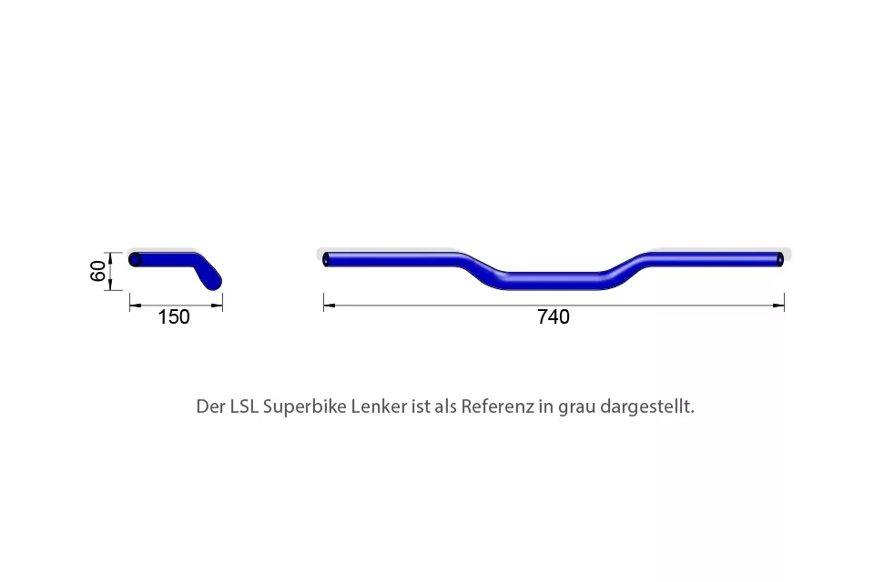 LSL XN1 Superbike Flat X-Bar Lenker, Ø28,6 mit ABE