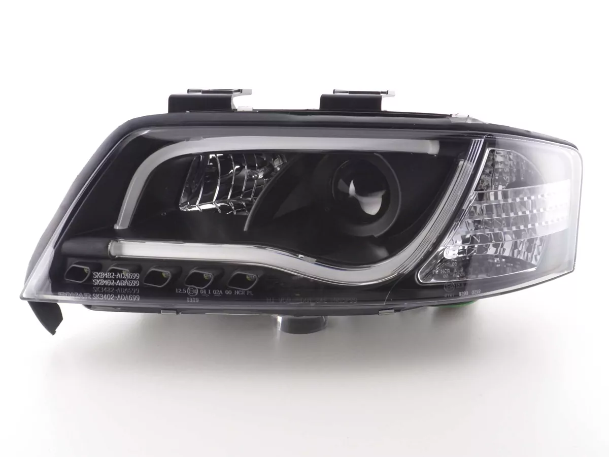 Scheinwerfer Set Daylight LED Tagfahrlicht Audi A6 Typ 4B  97-01 schwarz
