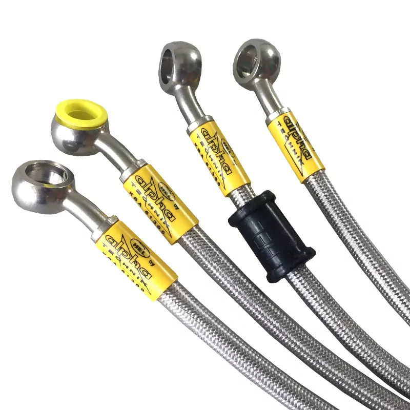 HEL Stahlflexleitung vorne und hinten Verlegeart OEM für Yamaha Niken 2018 - 2020 Edelstahl