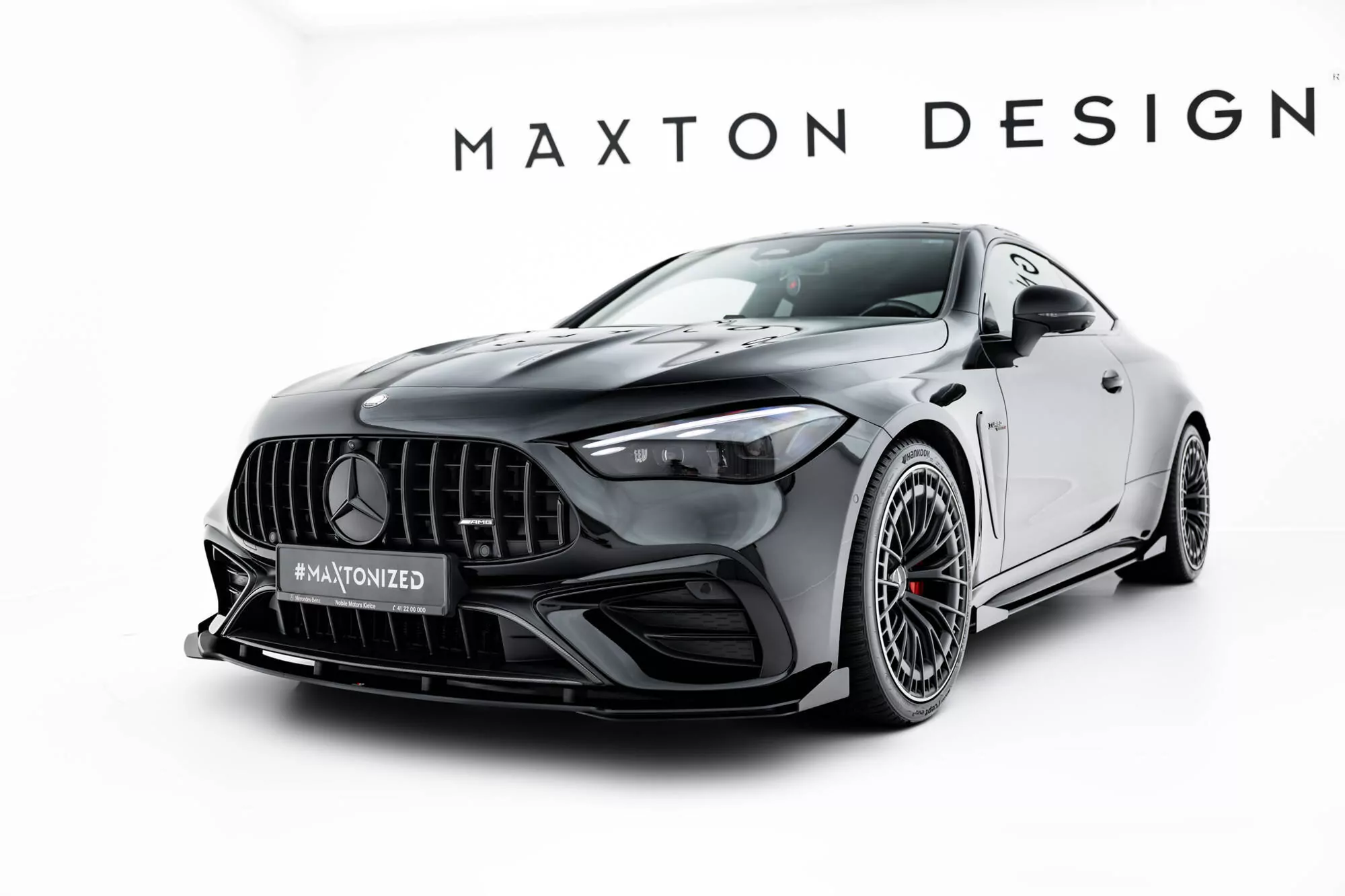 Street Pro Front Ansatz Für +Flaps Für + Flaps Mercedes-AMG CLE 53 C236 Schwarz Hochglanz