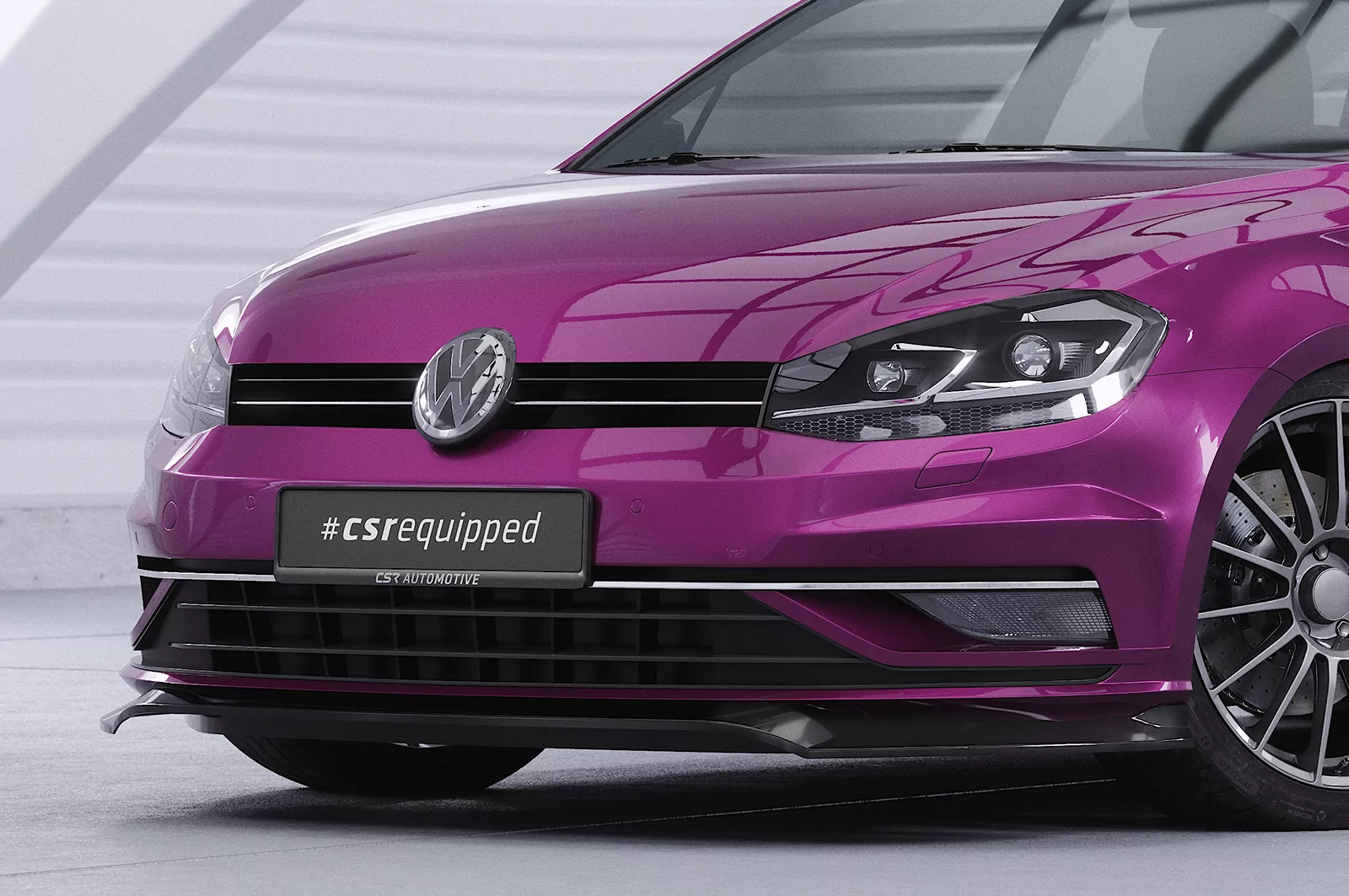 Cup-Spoilerlippe mit ABE für VW Golf 7 CSL460 Strukturiert (schwarz matt)