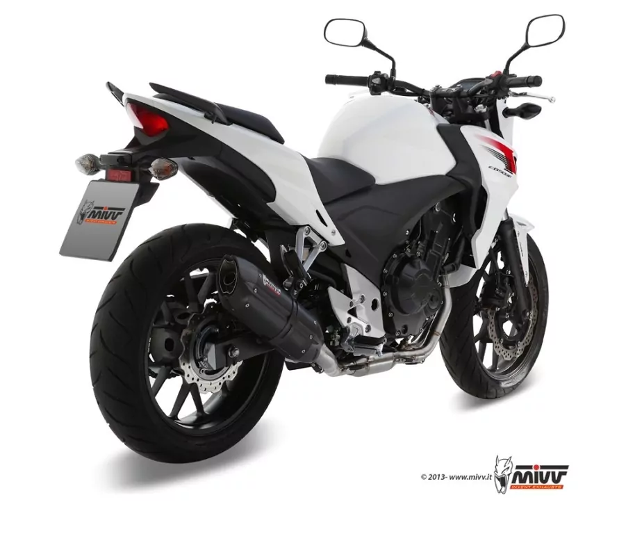 MIVV Suono Edelstahl Schwarz Honda CB 500 F/X ´13/15 - CBR 500 R ´13/15