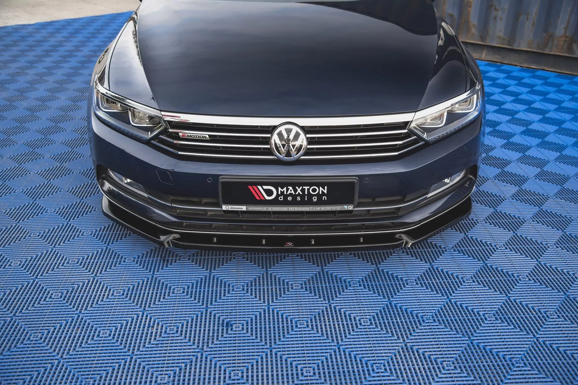 Front Ansatz V.2 Passend Für Volkswagen Passat B8 Schwarz Hochglanz