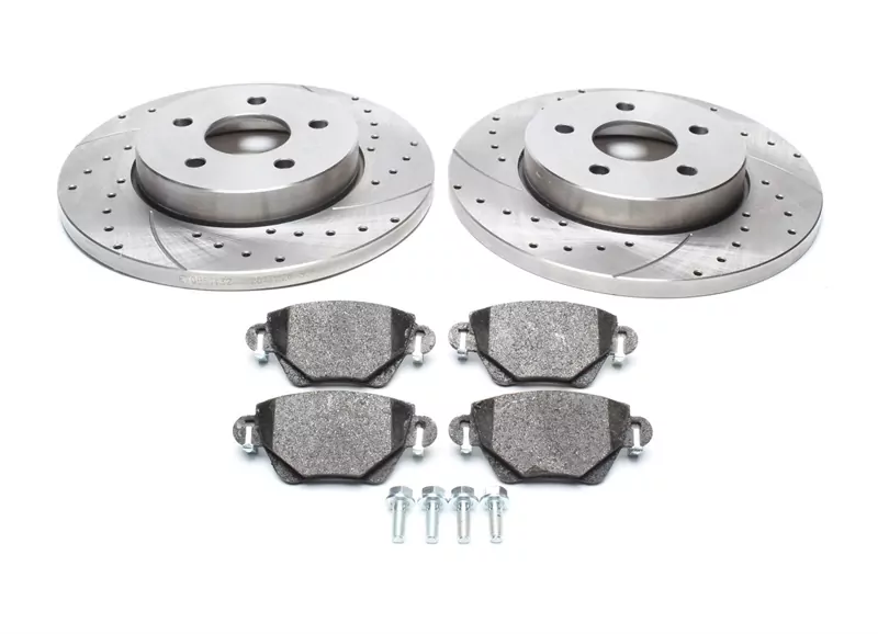 TA Technix Sport Bremsscheiben Satz inkl. Bremsbelagsatz Hinterachse passend für Ford Mondeo III / Jaguar X-Type