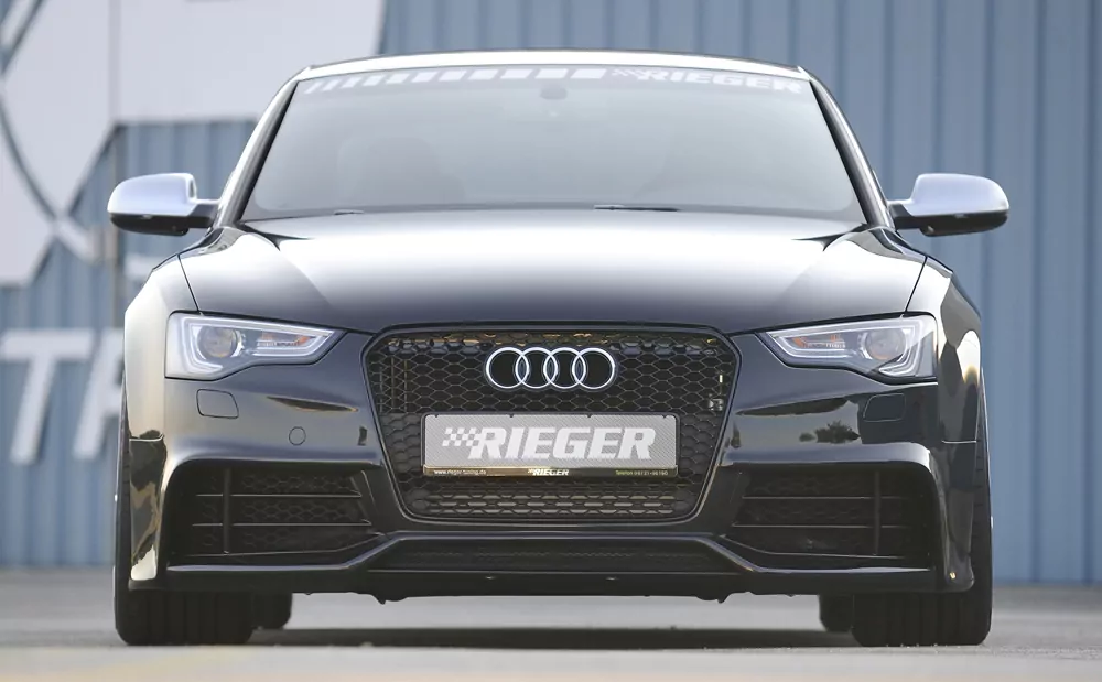 Rieger Spoilerstoßstange für Audi A5 (B8/B81) - Cabrio 10.11-06.16 (ab Facelift) carbon optik