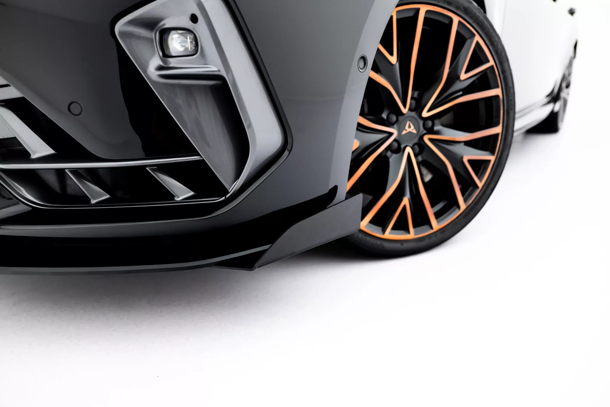 Front Stoßstange Flaps Für Flaps Cupra Leon ST / Hatchback Mk1 Facelift Schwarz Hochglanz