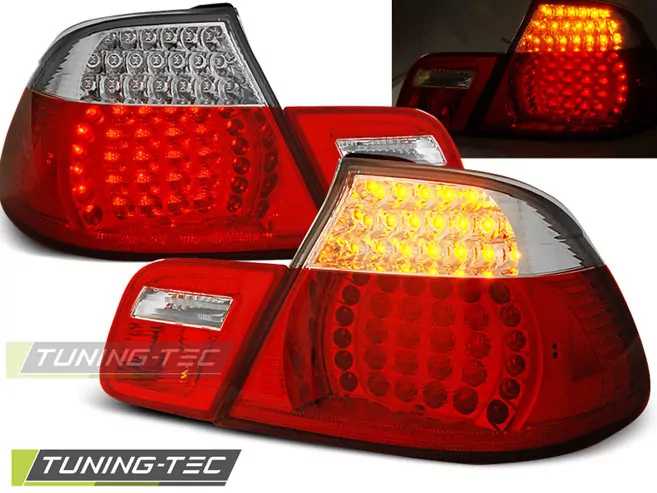 Led Tail Lights Red White Fits Bmw E46 04.99-03.03 Cabrio
