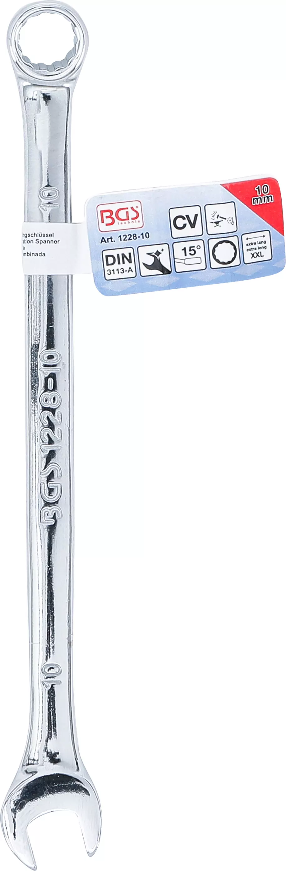 Maul-Ringschlüssel | extra lang | SW 10 mm