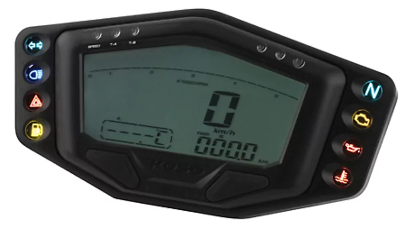 Rahmen-Kit + Tacho-Kontrollleuchten Koso DB02 / DB02R