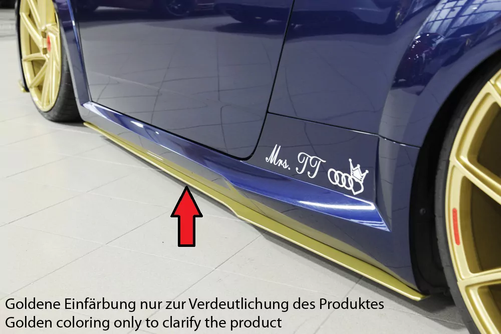 Rieger Seitenschwelleransatz für Audi TT RS (8J/8J1-FV/8S) | Roadster 05.16-08.18 (bis Facelift) nur für S-Line-Schweller auch TTS / TT-RS