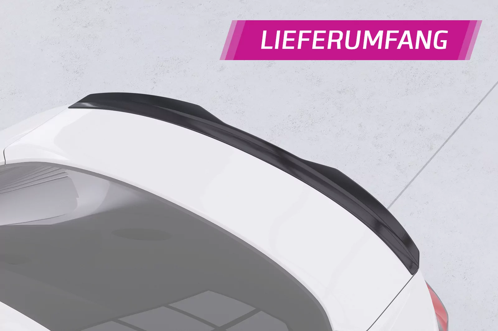 Heckflügel mit ABE für Audi A5 (F5) Sportback HF859 Schwarz Strukturiert