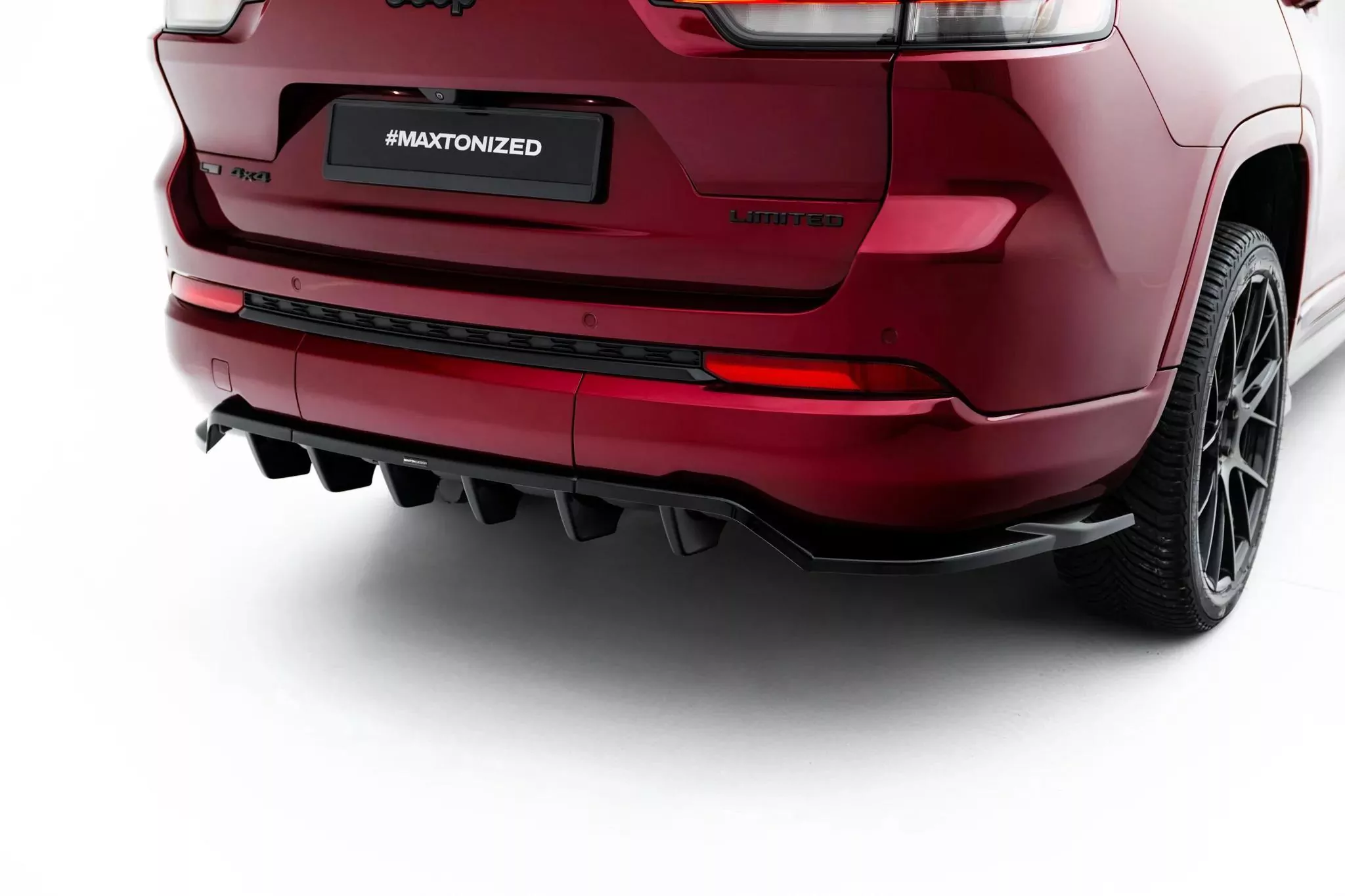 Mittlerer Cup Diffusor DTM Look Heck Ansatz Für Jeep Grand Cherokee L Mk5 