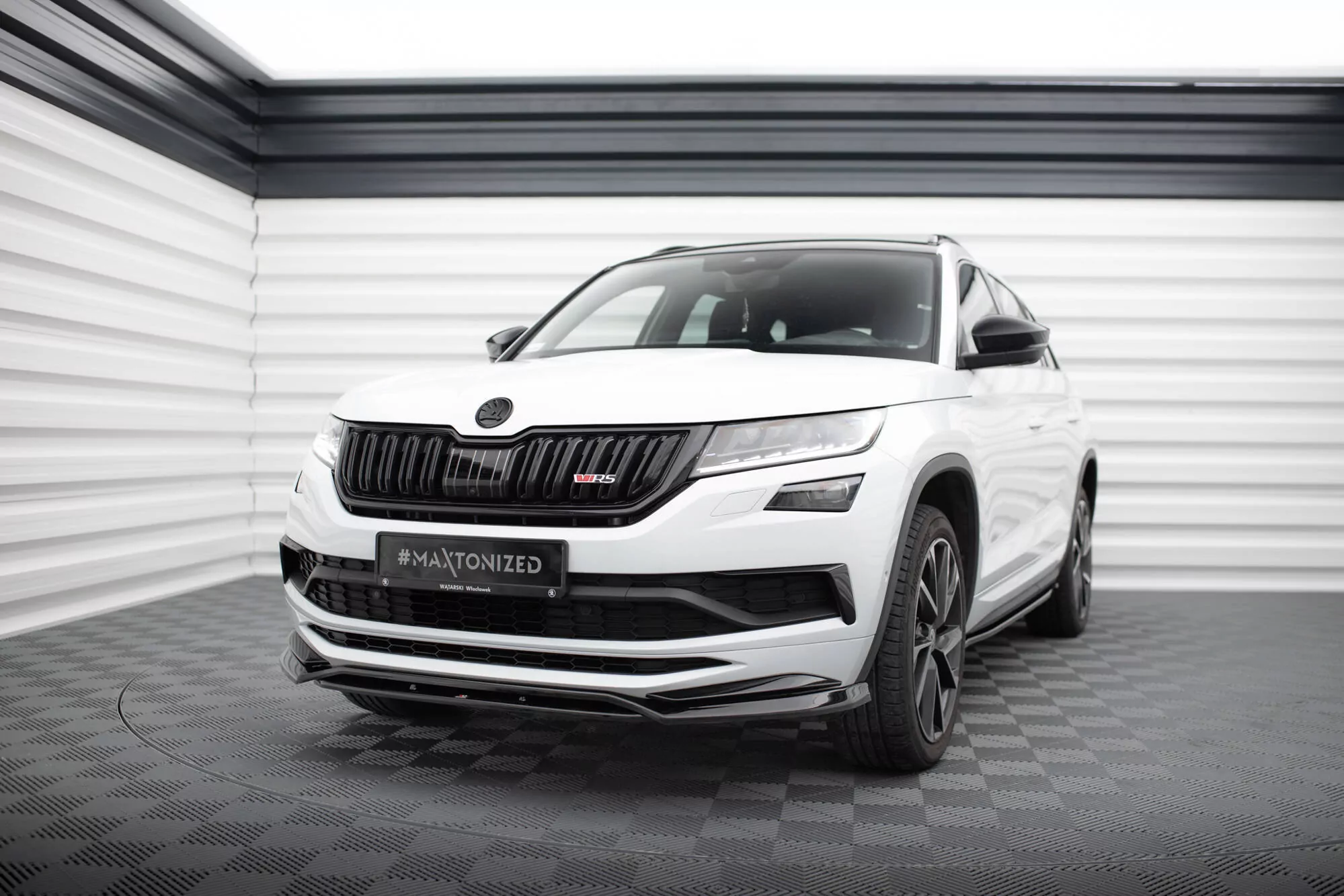 Front Ansatz Passend Für Passend Für Skoda Kodiaq Mk1 Sportline Schwarz Hochglanz Schwarz Hochglanz