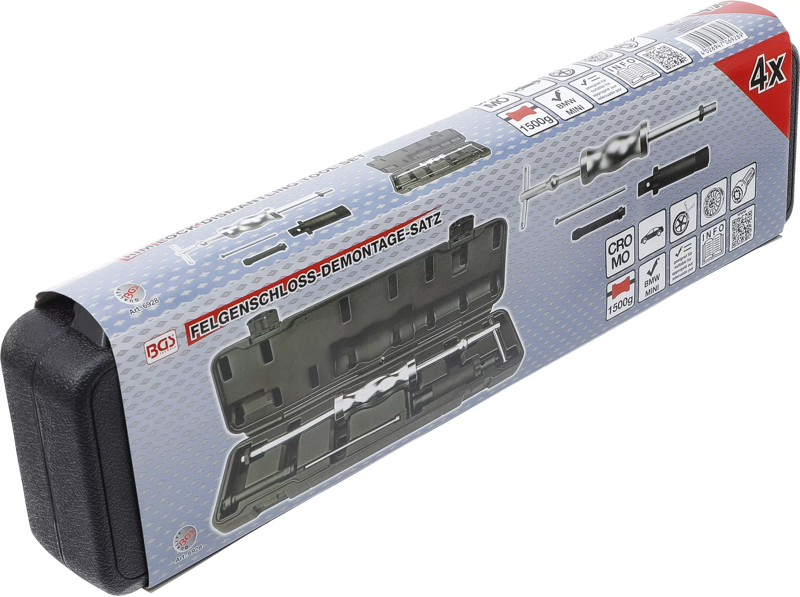 Felgenschloss-Demontage-Satz | für BMW, MINI | 4-tlg.