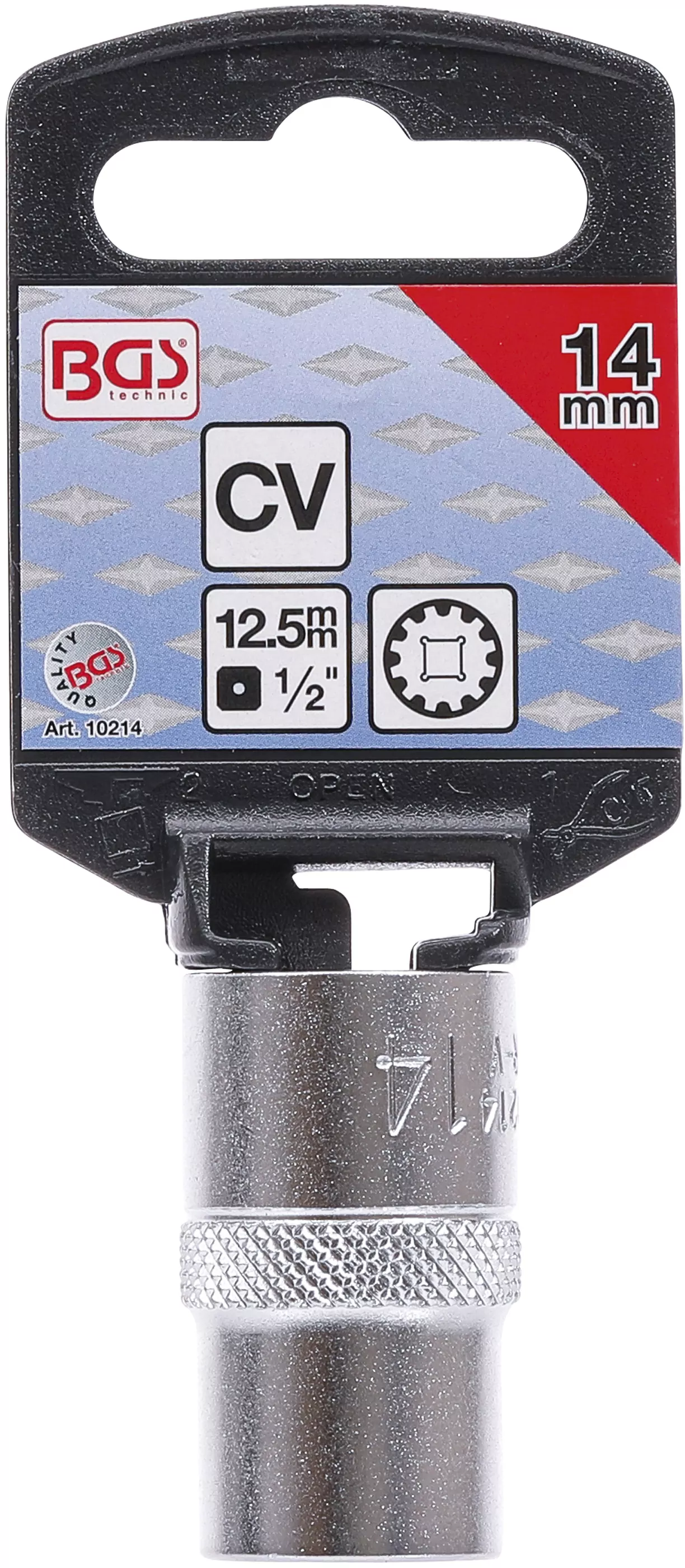 Steckschlüssel-Einsatz Gear Lock | Antrieb Innenvierkant 12,5 mm (1/2") | SW 14 mm