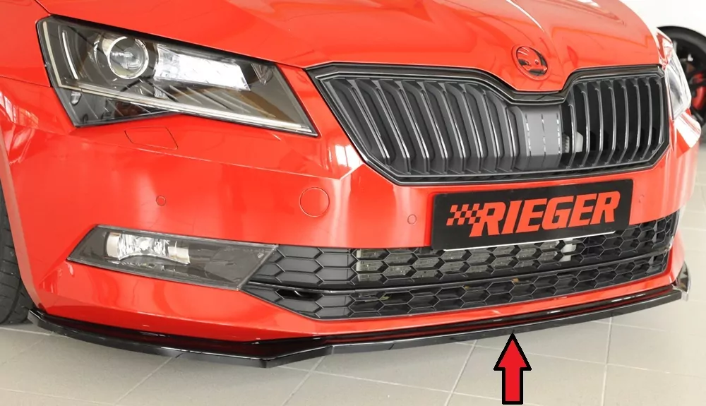 Rieger Spoilerschwert für Skoda Superb III (3T/3V) | Lim. 03.15-10.18 (bis Facelift) für orig. Frontschürze