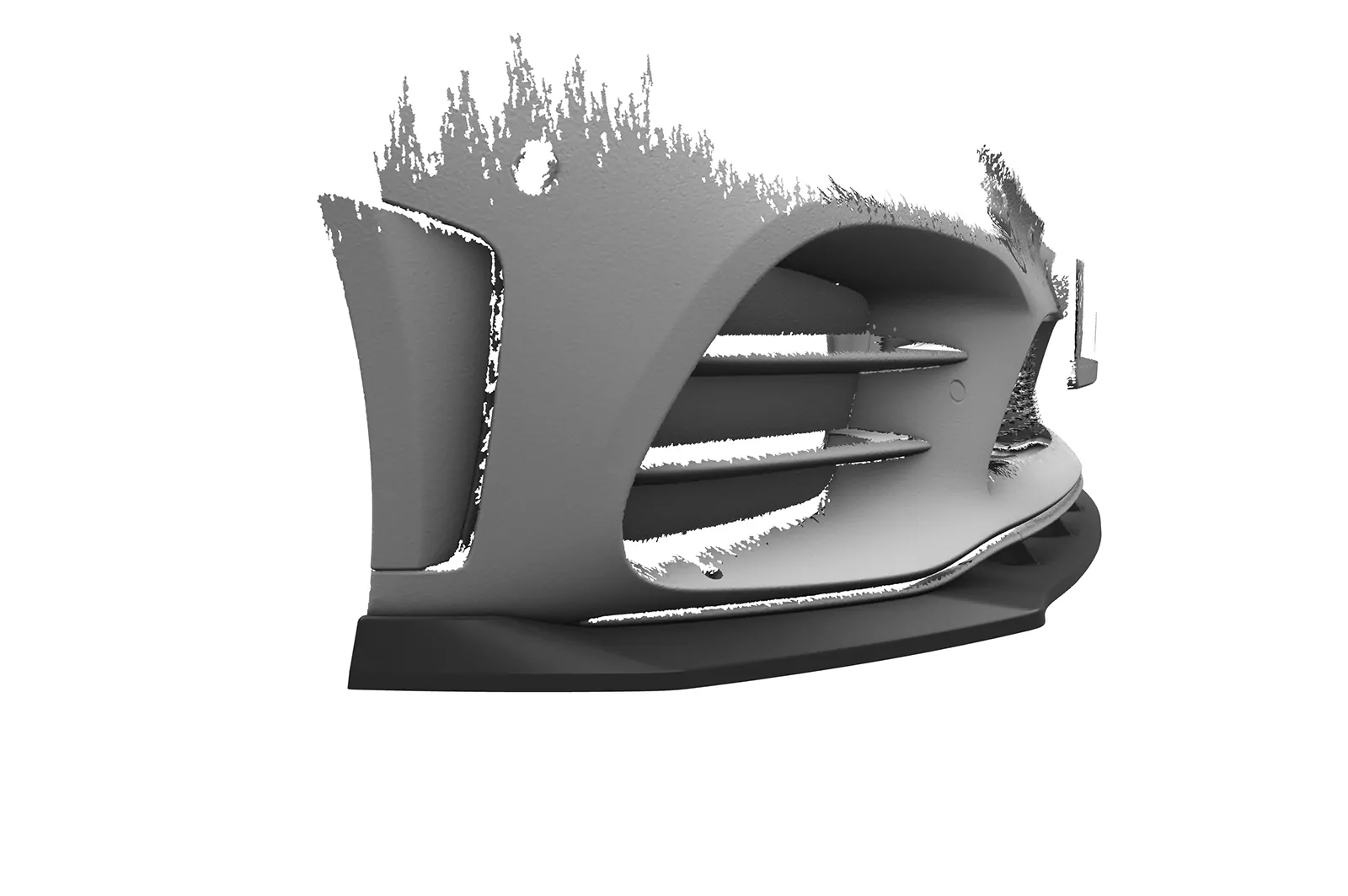 Cup-Spoilerlippe mit ABE für Mercedes Benz C-Klasse W205 AMG-Line CSL696 Schwarz Strukturiert